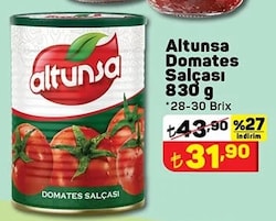 Altunsa Domates Salçası 830 gr image