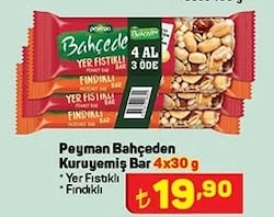 Peyman Bahçeden Kuruyemiş Bar 4x30 g image