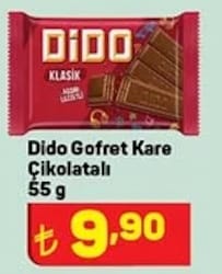 Dido Gofret Kare Çikolatalı 55 g image