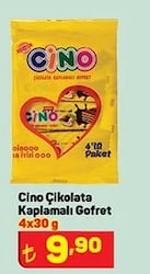 Cino Çikolata Kaplamalı Gofret 4x30 g image