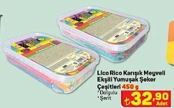 Lico Rico Karışık Meyveli Ekşili Yumuşak Şeker Çeşitleri 450 g image