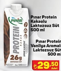 Pınar Protein Kakaolu Laktozsuz Süt 500 ml image