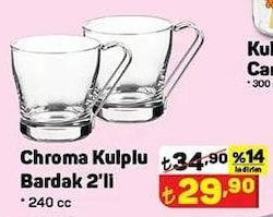 Chroma Kulplu Bardak 2'li 240 cc image