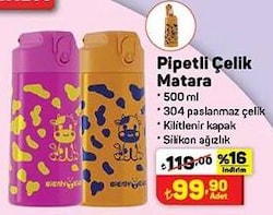 Pipetli Çelik Matara 500 ml image