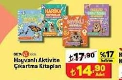 Beta Kids Hayvanlı Çıkartma Kitapları image