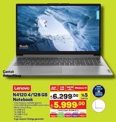 Lenovo N4120 4/128 GB Notebook image