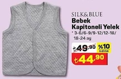 Silk & Blue Bebek Kapitoneli Yelek image