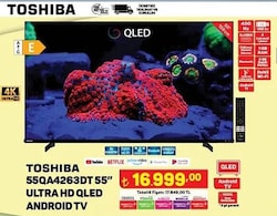 Toshiba 55QA4263DT 55 inç Ultra HD QLED Android Tv image