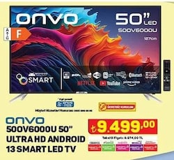 Onvo 50OV6000U 50 inç Ultra HD Android 13 Smart LED TV image