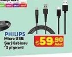 Philips Micro USB Şarj Kablosu image