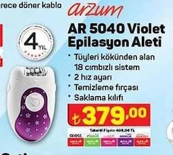 Arzum AR 5040 Violet Epilasyon Aleti image