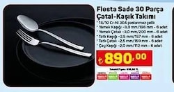 Nehir Fiesta Sade Çatal-Kaşık Takımı 30 Parça image