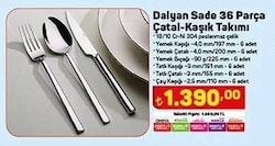 Nehir Dalyan Sade Çatal-Kaşık Takımı 36 Parça image