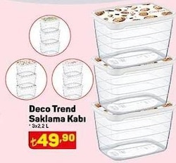 Deco Trend Saklama Kabı 3x2,2 L image