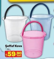 Şeffaf Kova 13 L image