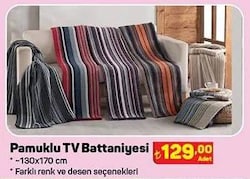 Pamuklu Tv Battaniyesi 130x170 cm image