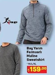Knup Bay Yarım Fermuarlı Muline Sweatshirt image