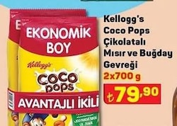 Kellogg's Coco Pops Çikolatalı Mısır ve Buğday Gevreği 2x700 g image