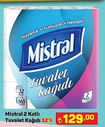 Mistral 2 Katlı Tuvalet Kağıdı 32'li image