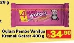 Oylum Pembe Vanilya Kremalı Gofret 400 g image