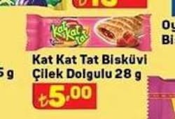 Ülker Kat Kat Tat Bisküvi Çilek Dolgulu 28 g image