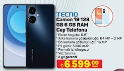 Tecno Camon 19 128 GB 6 GB Ram Cep Telefonu image