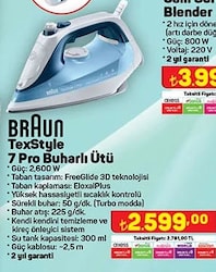 Braun SI7062BL TexStyle 7 Pro 2600W Buharlı Ütü image