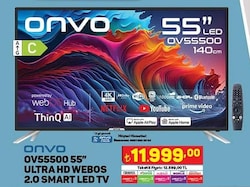 Onvo OV55500 55 inç Ultra HD Webos 2.0 Smart Led Tv image