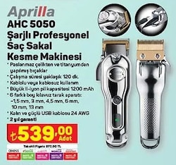 Aprilla AHC 5050 Şarjlı Profesyonel Saç Sakal Kesme Makinesi image