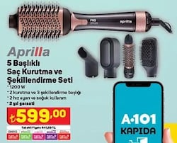 Aprilla 5 Başlıklı Saç Kurutma ve Şekillendirme Seti 1200 W image