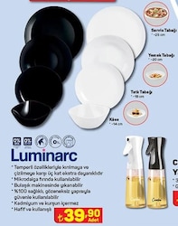 Luminarc Kase 14 cm/Tatlı Tabağı 19 cm/Yemek Tabağı 20 cm/Servis Tabağı 25 cm image