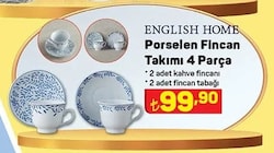 English Home Porselen Fincan Takımı 4 Parça image