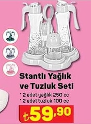 Stantlı Yağlık ve Tuzluk Seti image