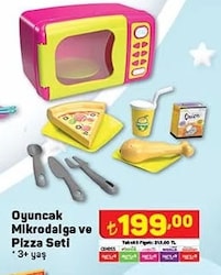 Oyuncak Mikrodalga ve Pizza Seti image