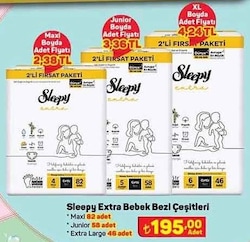 Sleepy Extra Bebek Bezi Çeşitleri image
