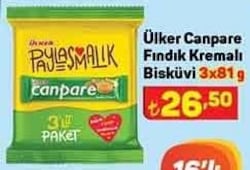 Ülker Canpare Fındık Kremalı Bisküvi 3x81 g image