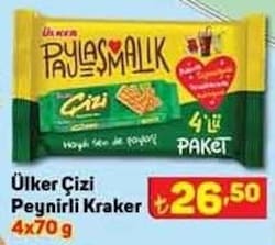 Ülker Çizi Peynirli Kraker 4x70 g image