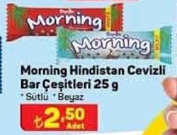 Morning Hindistan Cevizli Bar Çeşitleri 25 g image