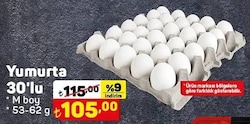 Yumurta M Boy 53-62 g 30'lu image