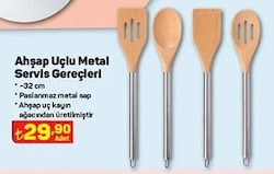 Ahşap Uçlu Metal Servis 32 cm Gereçleri  image