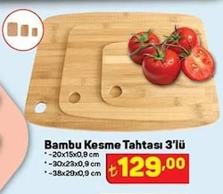 Bambu Kesme Tahtası 3'lü  image