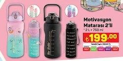 Motivasyon Matarası 2'li 2 L+750 ml  image