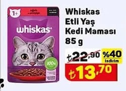 Whiskas Etli Yaş Kedi Maması 85 g image