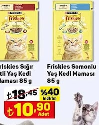 Friskies Somonlu Yaş Kedi Maması 85 g image