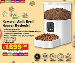 Kiwi Pets Kameralı Akıllı Evcil Hayvan Besleyici image