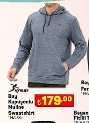 Knup Bay Kapüşonlu Muline Sweatshirt image