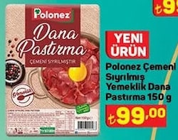 Polonez Çemeni Sıyrılmış Yemeklik Dana Pastırma 150 g image