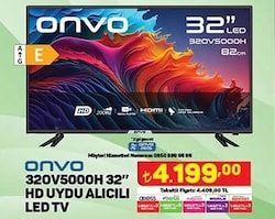 Onvo 32OV5000H 32 inç HD Uydu Alıcılı Led TV image