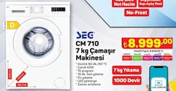 Seg CM 710 7 kg Çamaşır Makinesi image