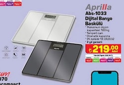Aprilla ABS-1033 Dijital Banyo Baskülü image